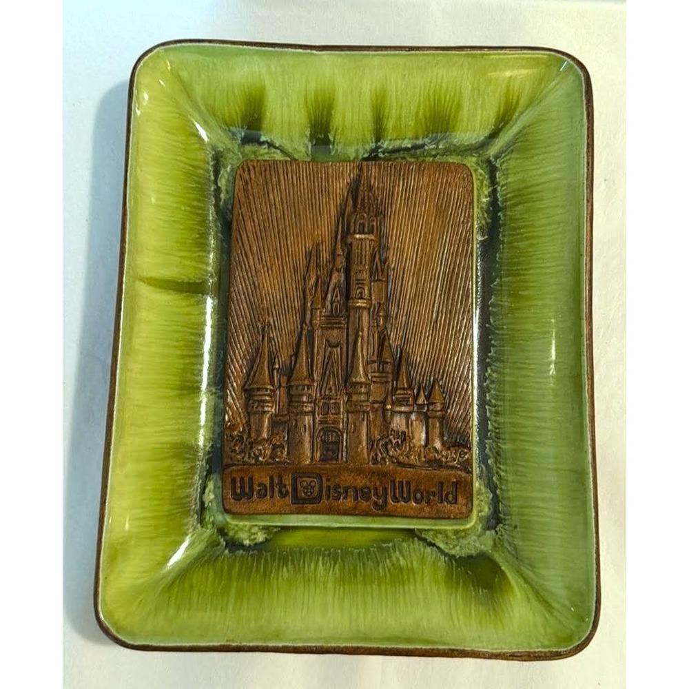 Walt Disney Productions Trinket Dish Ashtray Vintage 3D Disney Castle